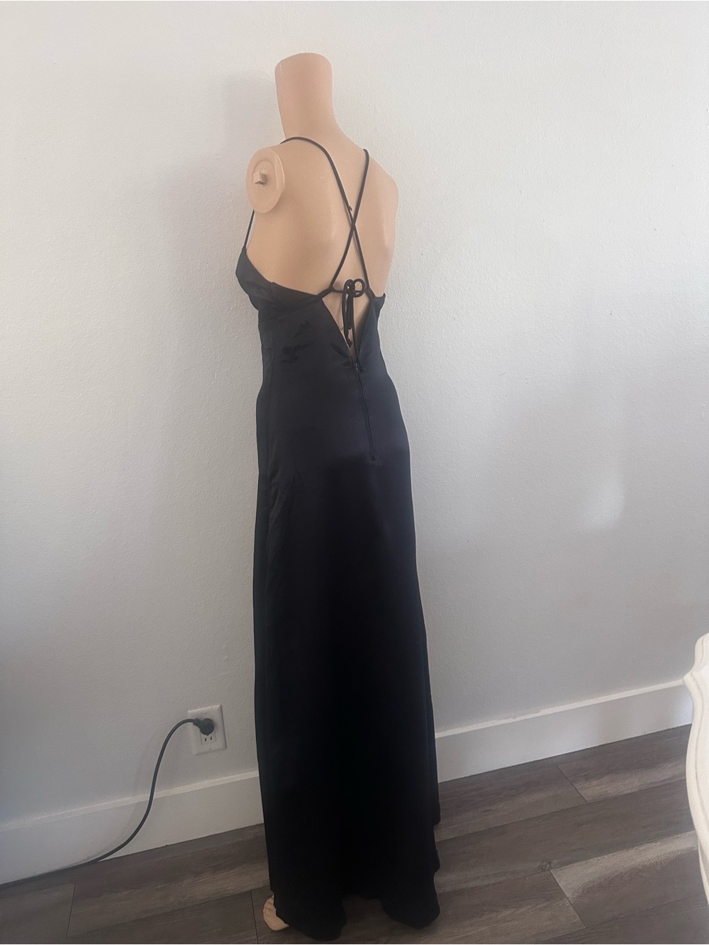 Vintage Climax by David Howard Black Maxi Slip Dress 1970s black size 7